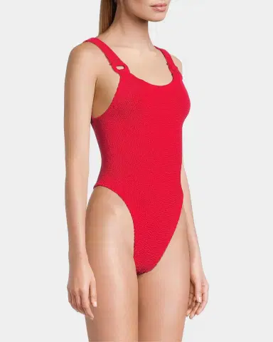 Hunza G Domino Circle-Insert One-Piece Swimsuit | Thumbnail 6 Hunza G Domino Circle-Insert One-Piece Swimsuit | Thumbnail 6