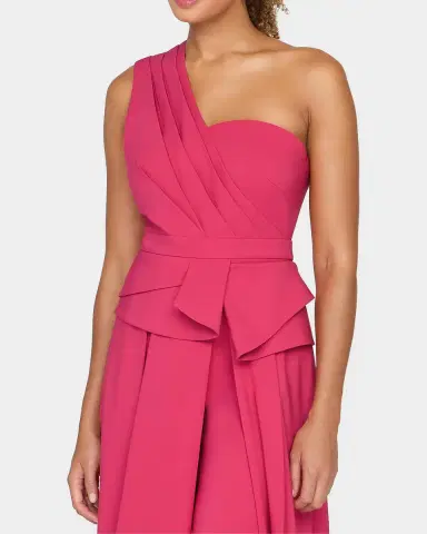 Kay Unger New York Everette One-Shoulder Walk-Thru Jumpsuit | Thumbnail 5 Kay Unger New York Everette One-Shoulder Walk-Thru Jumpsuit | Thumbnail 5