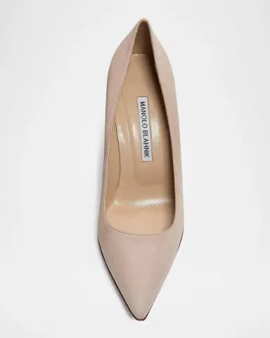 Manolo Blahnik BB 70MM Suede Point Toe Pumps | Thumbnail 4 Manolo Blahnik BB 70MM Suede Point Toe Pumps | Thumbnail 4