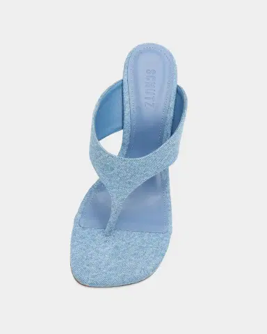 Schutz Maya 90MM Denim Sandals | Thumbnail 2 Schutz Maya 90MM Denim Sandals | Thumbnail 2