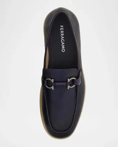 Ferragamo Men's Cosimo Leather Ganicni Bit Loafers | Thumbnail 3 Ferragamo Men's Cosimo Leather Ganicni Bit Loafers | Thumbnail 3