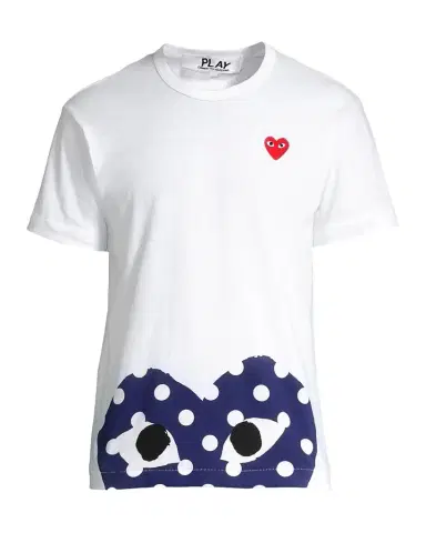 Comme des Garçons Half Polka Dot Graphic Tee | Thumbnail 1 Comme des Garçons Half Polka Dot Graphic Tee | Thumbnail 1