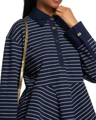 Ganni Striped Single Piqué Cotton Peplum Top | Thumbnail 5 Ganni Striped Single Piqué Cotton Peplum Top | Thumbnail 5