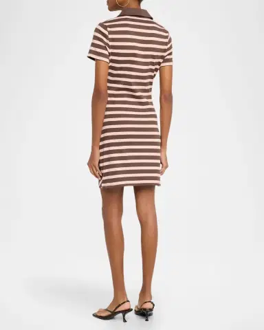 Veronica Beard Lanier Striped Cotton Mini Polo Dress | Thumbnail 3 Veronica Beard Lanier Striped Cotton Mini Polo Dress | Thumbnail 3