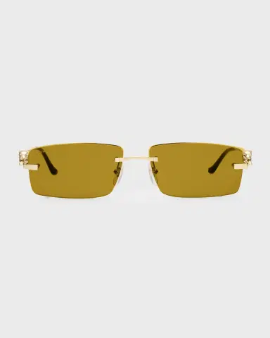 Cartier Men's Rimless Metal Rectangle Sunglasses | Thumbnail 3 Cartier Men's Rimless Metal Rectangle Sunglasses | Thumbnail 3