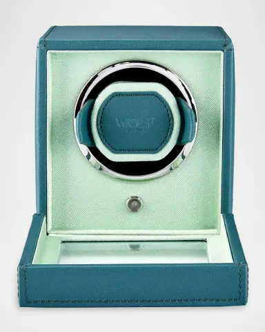 WOLF Cub Single Watch Winder with Cover, Seltzer Teal/Mint | Thumbnail 3 WOLF Cub Single Watch Winder with Cover, Seltzer Teal/Mint | Thumbnail 3