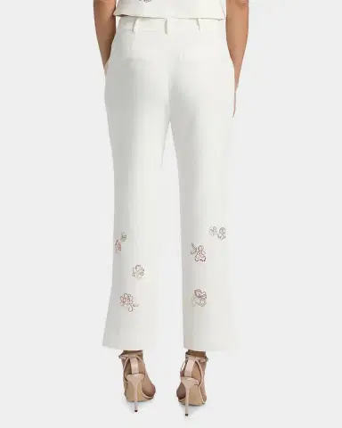 Cinq à Sept Kerry Blooming Linework Crop Pants | Thumbnail 3 Cinq à Sept Kerry Blooming Linework Crop Pants | Thumbnail 3
