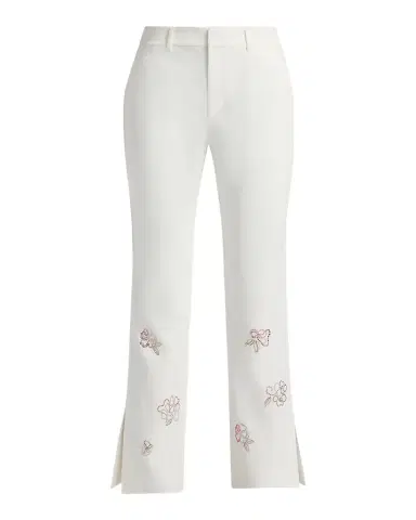 Cinq à Sept Kerry Blooming Linework Crop Pants | Thumbnail 1 Cinq à Sept Kerry Blooming Linework Crop Pants | Thumbnail 1