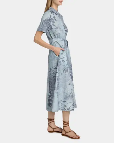 SIMKHAI Audria Floral Linen-Blend Belted Midi-Dress | Thumbnail 7 SIMKHAI Audria Floral Linen-Blend Belted Midi-Dress | Thumbnail 7