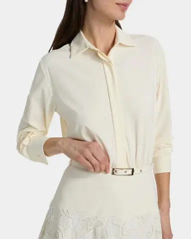 Chiara Boni La Petite Robe Febea Lace A-Line Midi-Shirtdress | Thumbnail 5 Chiara Boni La Petite Robe Febea Lace A-Line Midi-Shirtdress | Thumbnail 5