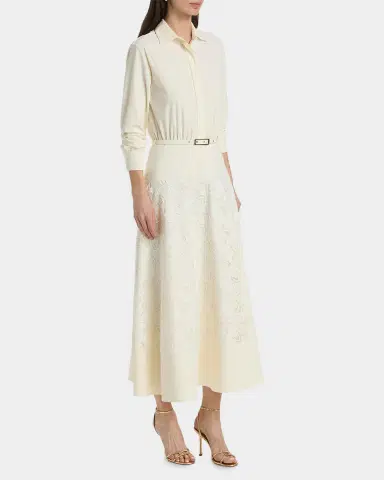 Chiara Boni La Petite Robe Febea Lace A-Line Midi-Shirtdress | Thumbnail 7 Chiara Boni La Petite Robe Febea Lace A-Line Midi-Shirtdress | Thumbnail 7