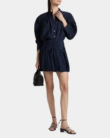 Cinq à Sept Lazo Gathered Sleeve Button-Front Top | Thumbnail 2 Cinq à Sept Lazo Gathered Sleeve Button-Front Top | Thumbnail 2