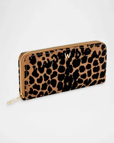 Wolf Savanna Leopard Print Long Zip Wallet | Thumbnail 2 Wolf Savanna Leopard Print Long Zip Wallet | Thumbnail 2