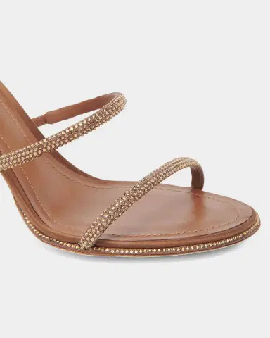 René Caovilla 80MM Crystal-Embellished Satin Sandals | Thumbnail 3 René Caovilla 80MM Crystal-Embellished Satin Sandals | Thumbnail 3