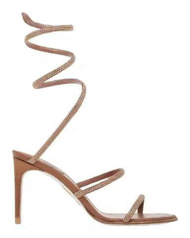 René Caovilla 80MM Crystal-Embellished Satin Sandals | Thumbnail 1 René Caovilla 80MM Crystal-Embellished Satin Sandals | Thumbnail 1