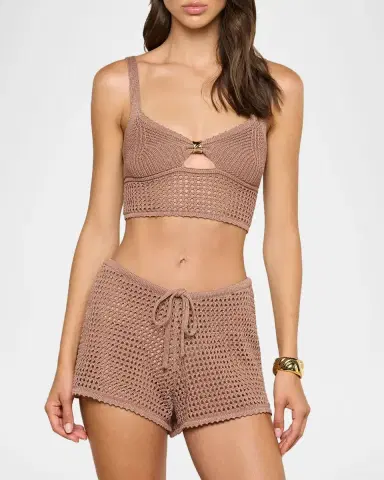 L'AGENCE Tracy Pointelle-Knit Bralette Top | Thumbnail 4 L'AGENCE Tracy Pointelle-Knit Bralette Top | Thumbnail 4