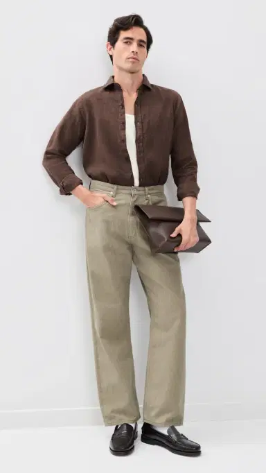 Polo Ralph Lauren Linen Button Down Shirt Nutmeg Brown | Thumbnail 5 Polo Ralph Lauren Linen Button Down Shirt Nutmeg Brown | Thumbnail 5