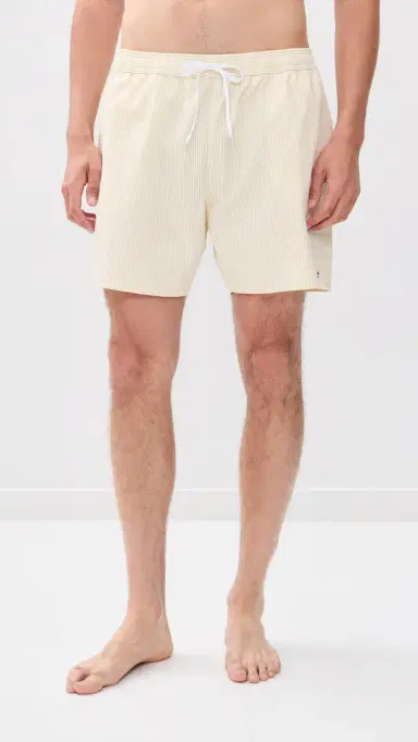 Lacoste Seersucker Swim Shorts Yellow | Thumbnail 2 Lacoste Seersucker Swim Shorts Yellow | Thumbnail 2