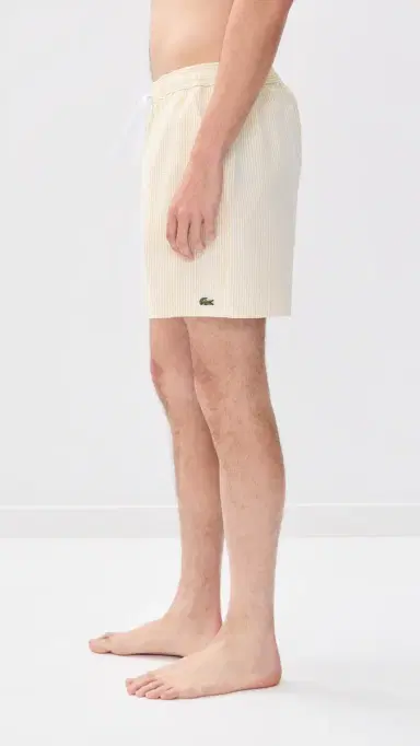 Lacoste Seersucker Swim Shorts Yellow | Thumbnail 4 Lacoste Seersucker Swim Shorts Yellow | Thumbnail 4