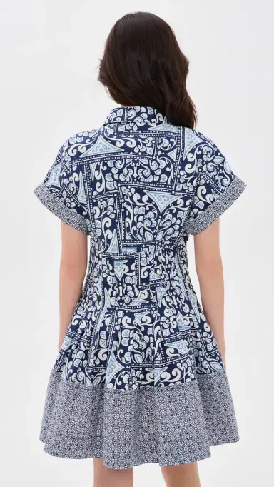 Cara Cara Nash Mini Dress Hart Tile Navy | Thumbnail 3 Cara Cara Nash Mini Dress Hart Tile Navy | Thumbnail 3