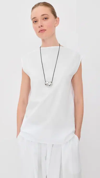 Tibi ummer Nylon Sleeveless Cocoon Top White | Thumbnail 2 Tibi ummer Nylon Sleeveless Cocoon Top White | Thumbnail 2