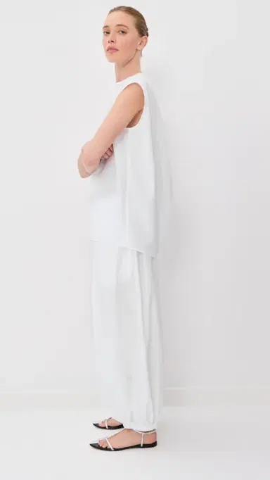Tibi ummer Nylon Sleeveless Cocoon Top White | Thumbnail 4 Tibi ummer Nylon Sleeveless Cocoon Top White | Thumbnail 4