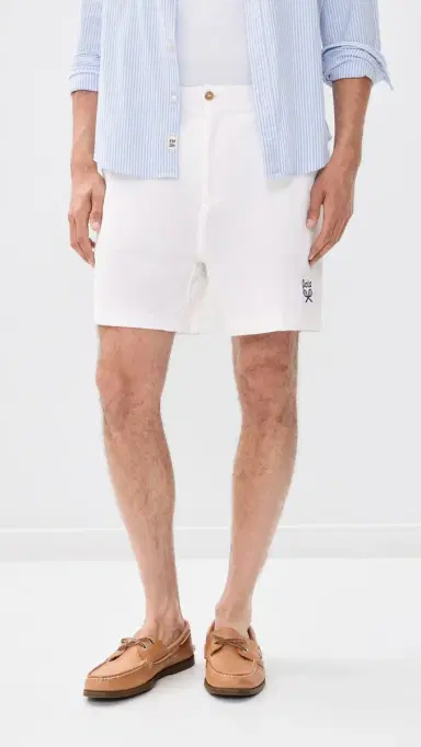 Polo Ralph Lauren Lightweight Terry Prepster Tennis Logo Shorts 6 White | Thumbnail 3 Polo Ralph Lauren Lightweight Terry Prepster Tennis Logo Shorts 6 White | Thumbnail 3