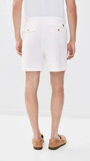 Polo Ralph Lauren Lightweight Terry Prepster Tennis Logo Shorts 6 White | Thumbnail 4 Polo Ralph Lauren Lightweight Terry Prepster Tennis Logo Shorts 6 White | Thumbnail 4