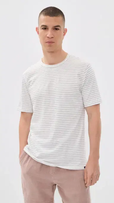 Faherty Sunwashed Tee Cream Flint Stripe | Thumbnail 2 Faherty Sunwashed Tee Cream Flint Stripe | Thumbnail 2
