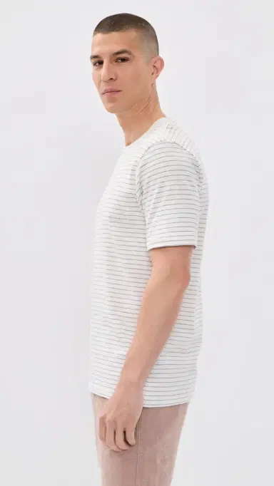 Faherty Sunwashed Tee Cream Flint Stripe | Thumbnail 4 Faherty Sunwashed Tee Cream Flint Stripe | Thumbnail 4