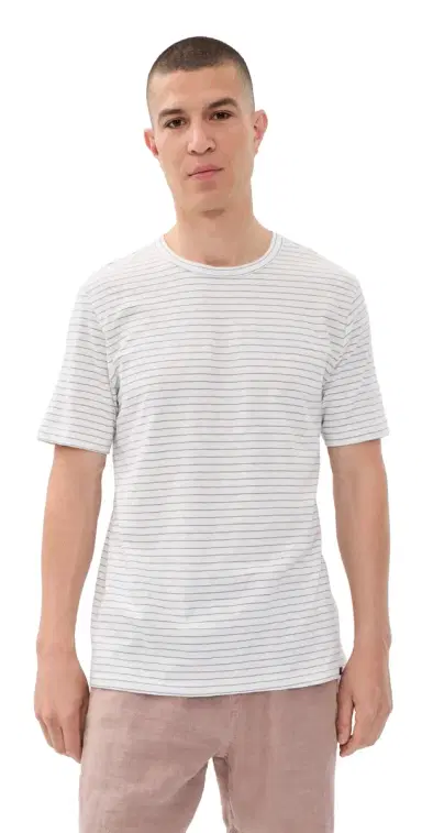 Faherty Sunwashed Tee Cream Flint Stripe | Thumbnail 1 Faherty Sunwashed Tee Cream Flint Stripe | Thumbnail 1
