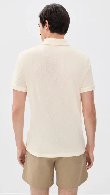 Polo Ralph Lauren Textured Pique Knit Polo Pale Cream | Thumbnail 3 Polo Ralph Lauren Textured Pique Knit Polo Pale Cream | Thumbnail 3