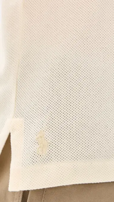 Polo Ralph Lauren Textured Pique Knit Polo Pale Cream | Thumbnail 6 Polo Ralph Lauren Textured Pique Knit Polo Pale Cream | Thumbnail 6