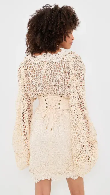 Andrea Iyamah Dani Mini ace Dress | Thumbnail 3 Andrea Iyamah Dani Mini ace Dress | Thumbnail 3