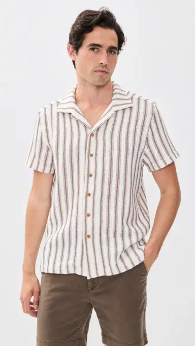 Fair Harbor Waveloom Crochet Shirt Natural | Thumbnail 2 Fair Harbor Waveloom Crochet Shirt Natural | Thumbnail 2