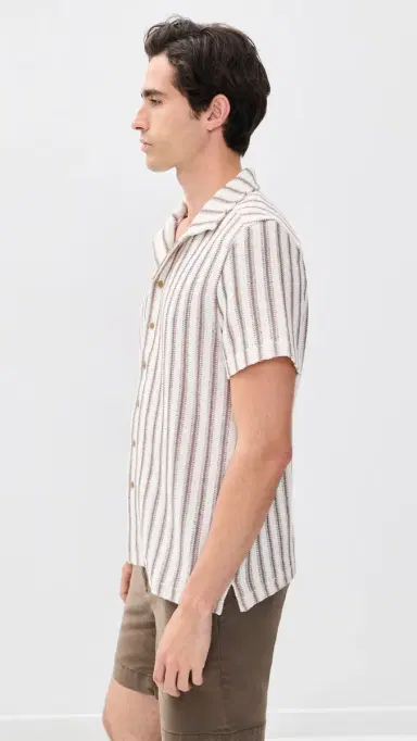 Fair Harbor Waveloom Crochet Shirt Natural | Thumbnail 4 Fair Harbor Waveloom Crochet Shirt Natural | Thumbnail 4