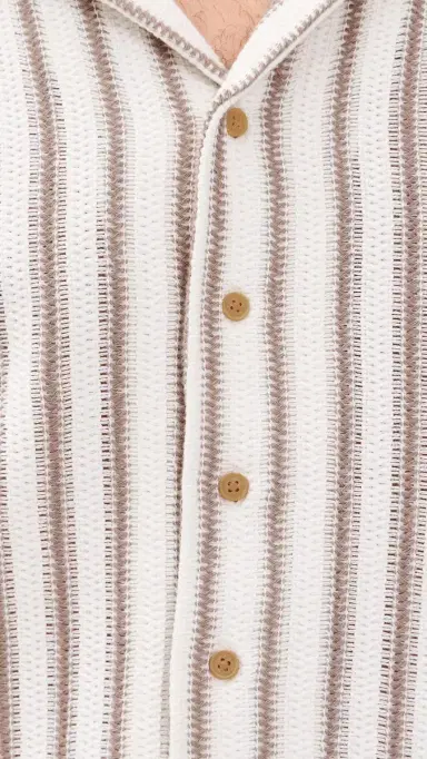 Fair Harbor Waveloom Crochet Shirt Natural | Thumbnail 6 Fair Harbor Waveloom Crochet Shirt Natural | Thumbnail 6