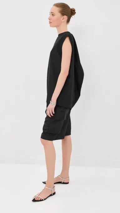 Tibi ummer Nylon Sleeveless Cocoon Top Black | Thumbnail 4 Tibi ummer Nylon Sleeveless Cocoon Top Black | Thumbnail 4