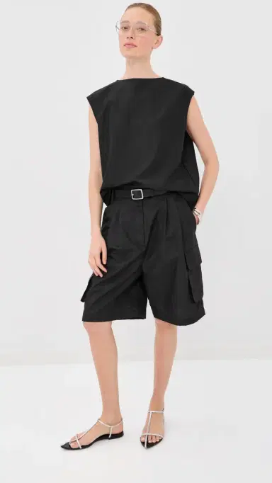 Tibi ummer Nylon Sleeveless Cocoon Top Black | Thumbnail 5 Tibi ummer Nylon Sleeveless Cocoon Top Black | Thumbnail 5