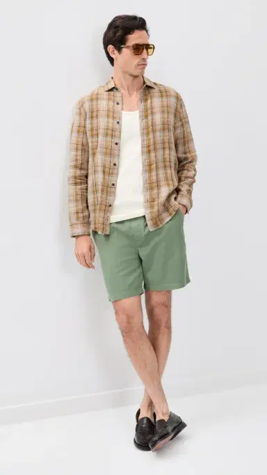Faherty Essential Drawstring Shorts 6 Desert Olive | Thumbnail 5 Faherty Essential Drawstring Shorts 6 Desert Olive | Thumbnail 5