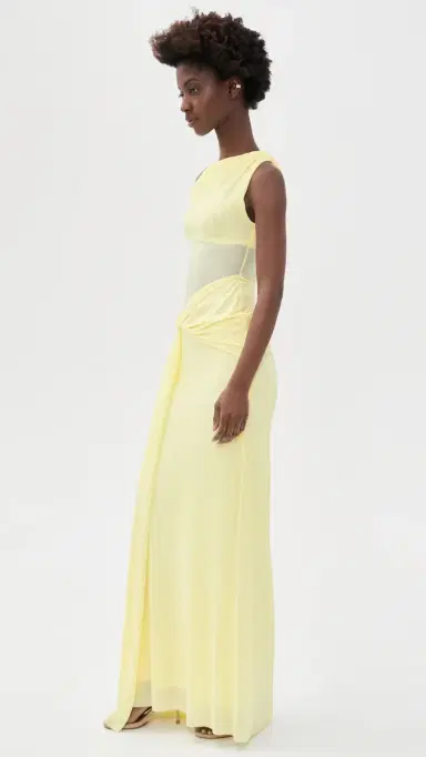 Misha The Sisal Mesh Dress Lemon S | Thumbnail 4 Misha The Sisal Mesh Dress Lemon S | Thumbnail 4