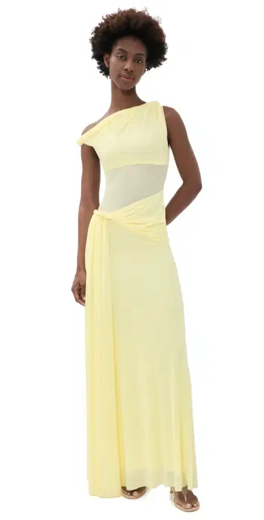 Misha The Sisal Mesh Dress Lemon S | Thumbnail 1 Misha The Sisal Mesh Dress Lemon S | Thumbnail 1