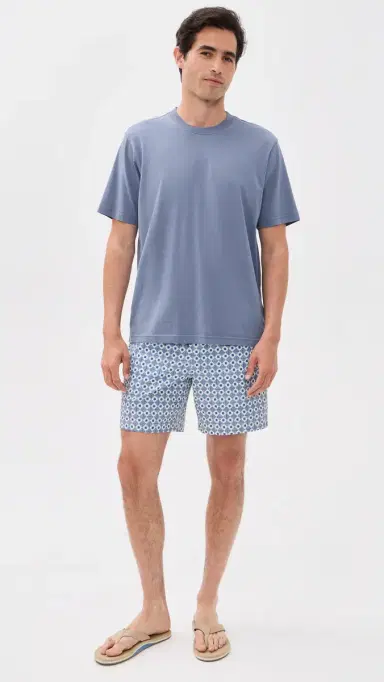 Fair Harbor The Bayberry Swim Trunks 7 Seersucker Sea Blue Tiles M | Thumbnail 5 Fair Harbor The Bayberry Swim Trunks 7 Seersucker Sea Blue Tiles M | Thumbnail 5