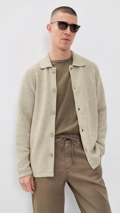 Closed Knit Cardigan Pebble Green | Thumbnail 2 Closed Knit Cardigan Pebble Green | Thumbnail 2