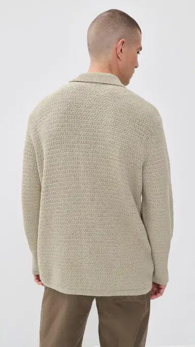 Closed Knit Cardigan Pebble Green | Thumbnail 3 Closed Knit Cardigan Pebble Green | Thumbnail 3