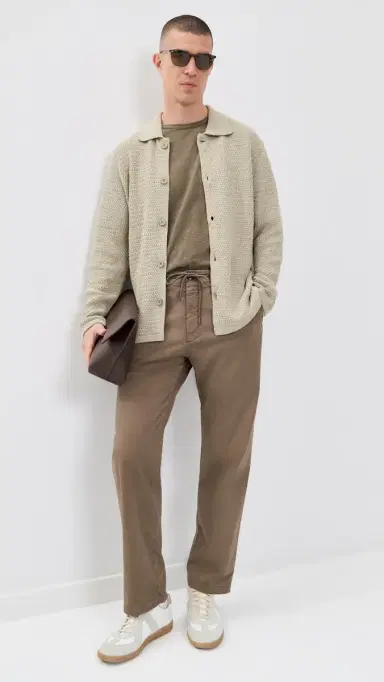 Closed Knit Cardigan Pebble Green | Thumbnail 5 Closed Knit Cardigan Pebble Green | Thumbnail 5