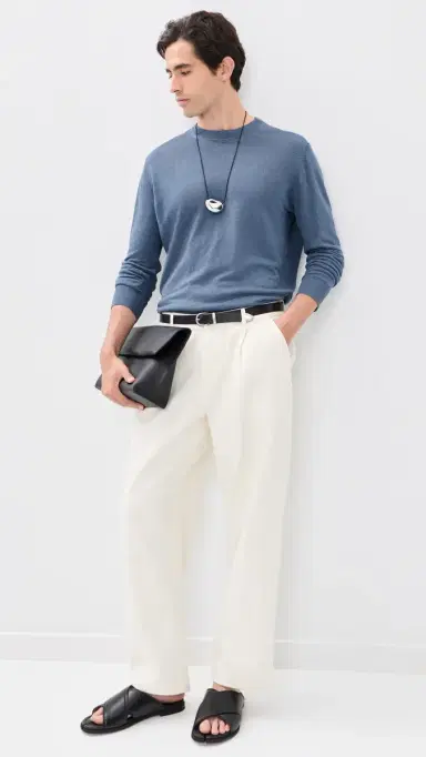 NN07 Ten Linen Sweater tone Blue | Thumbnail 5 NN07 Ten Linen Sweater tone Blue | Thumbnail 5