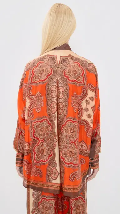 Zimmermann Silk Mahon Dolman Shirt Tangerine Paisley 2 | Thumbnail 3 Zimmermann Silk Mahon Dolman Shirt Tangerine Paisley 2 | Thumbnail 3
