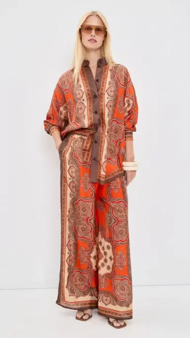 Zimmermann Silk Mahon Dolman Shirt Tangerine Paisley 2 | Thumbnail 5 Zimmermann Silk Mahon Dolman Shirt Tangerine Paisley 2 | Thumbnail 5
