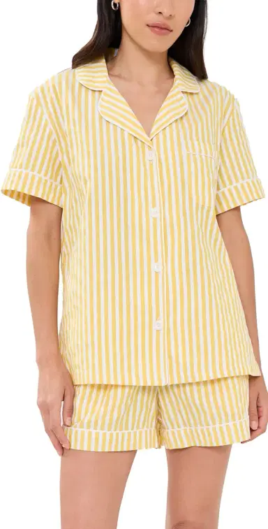 BedHead PJs Yellow Stripe Pajama et Yellow 3D Stripe | Thumbnail 1 BedHead PJs Yellow Stripe Pajama et Yellow 3D Stripe | Thumbnail 1